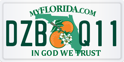 FL license plate DZBQ11