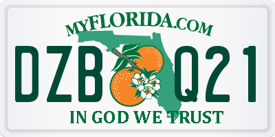 FL license plate DZBQ21
