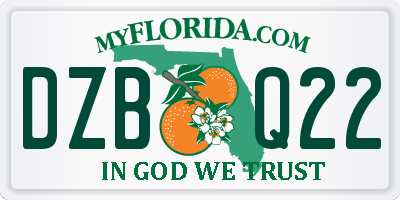 FL license plate DZBQ22