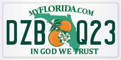 FL license plate DZBQ23