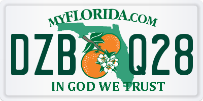 FL license plate DZBQ28