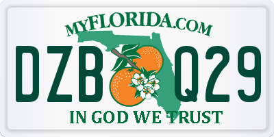 FL license plate DZBQ29