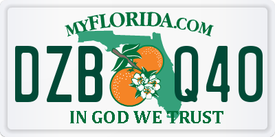 FL license plate DZBQ40