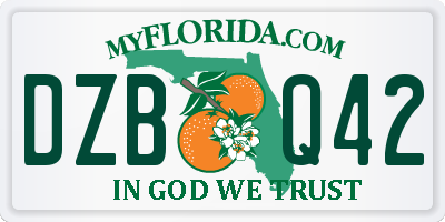 FL license plate DZBQ42