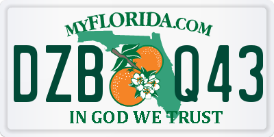FL license plate DZBQ43