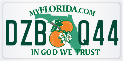 FL license plate DZBQ44