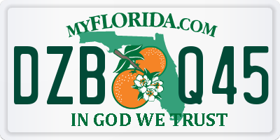 FL license plate DZBQ45
