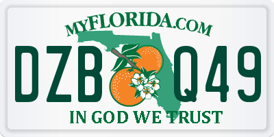 FL license plate DZBQ49