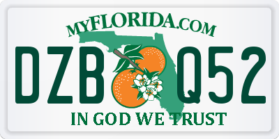FL license plate DZBQ52