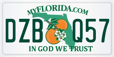 FL license plate DZBQ57
