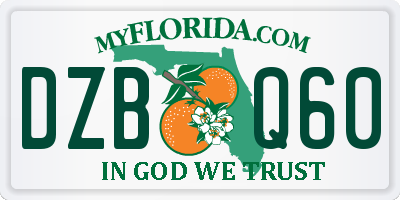 FL license plate DZBQ60