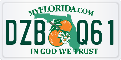 FL license plate DZBQ61