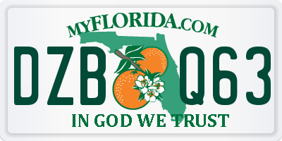 FL license plate DZBQ63