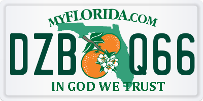 FL license plate DZBQ66