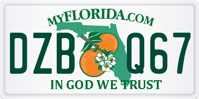 FL license plate DZBQ67