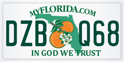 FL license plate DZBQ68