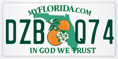 FL license plate DZBQ74