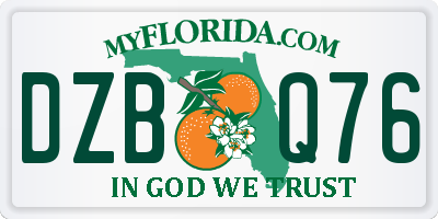 FL license plate DZBQ76