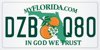 FL license plate DZBQ80