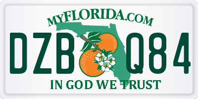 FL license plate DZBQ84