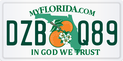FL license plate DZBQ89