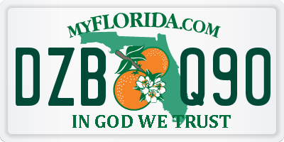 FL license plate DZBQ90
