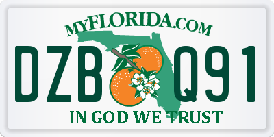FL license plate DZBQ91