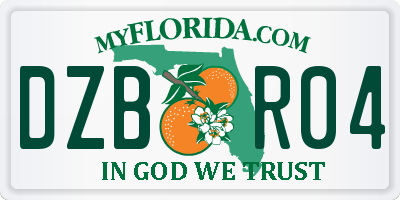 FL license plate DZBR04