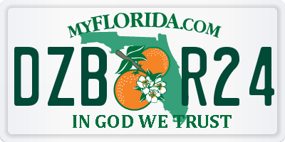 FL license plate DZBR24