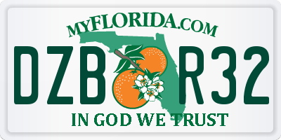 FL license plate DZBR32