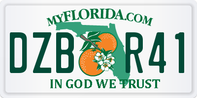 FL license plate DZBR41