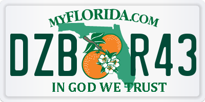 FL license plate DZBR43