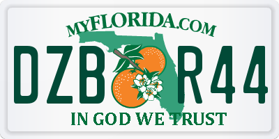FL license plate DZBR44
