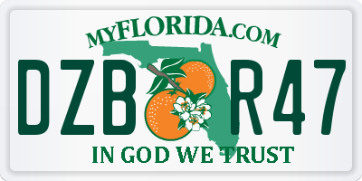 FL license plate DZBR47