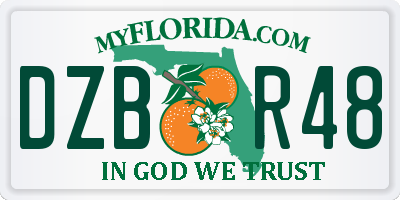 FL license plate DZBR48