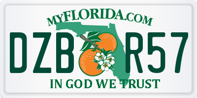 FL license plate DZBR57