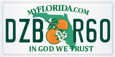 FL license plate DZBR60