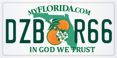 FL license plate DZBR66