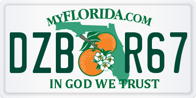 FL license plate DZBR67