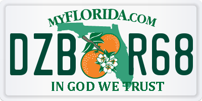 FL license plate DZBR68
