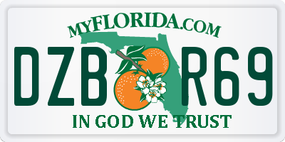 FL license plate DZBR69