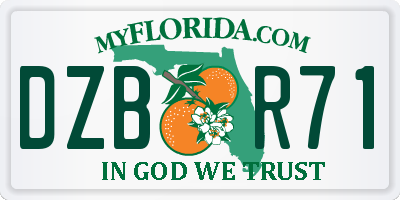 FL license plate DZBR71