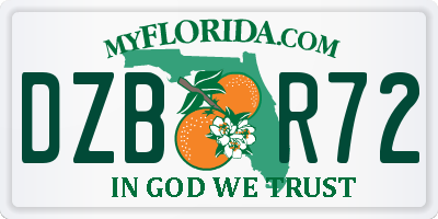 FL license plate DZBR72