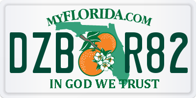 FL license plate DZBR82