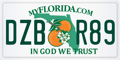 FL license plate DZBR89