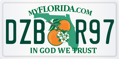 FL license plate DZBR97