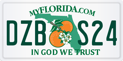 FL license plate DZBS24