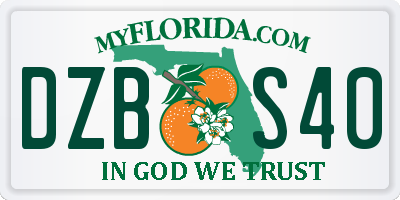 FL license plate DZBS40