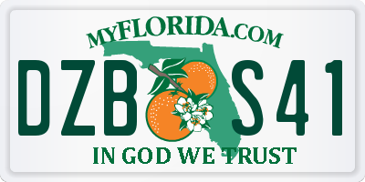 FL license plate DZBS41