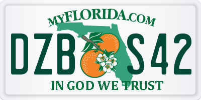 FL license plate DZBS42
